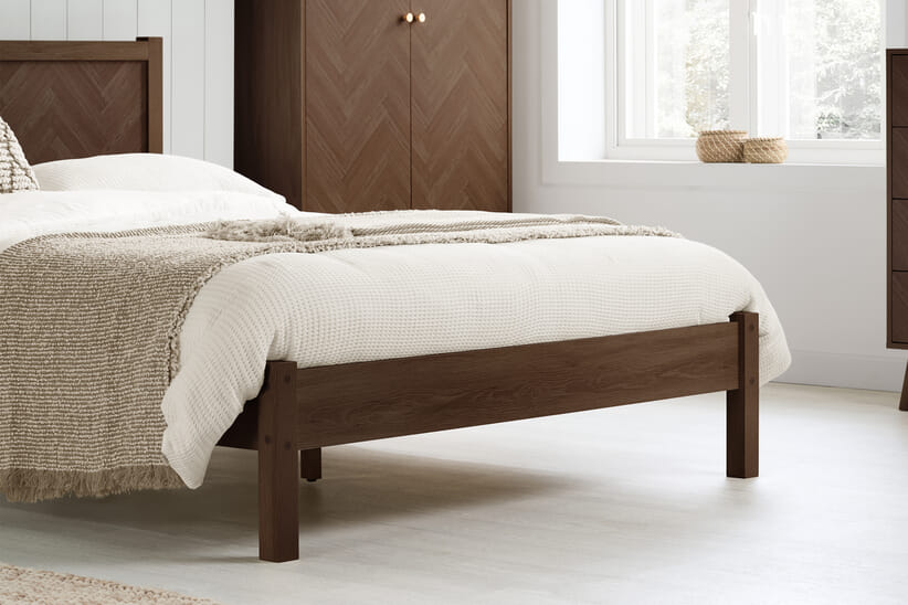 An image for Herringford Walnut Effect Wooden Bed