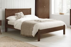 A product image for the Herringford Walnut Effect Wooden Bed