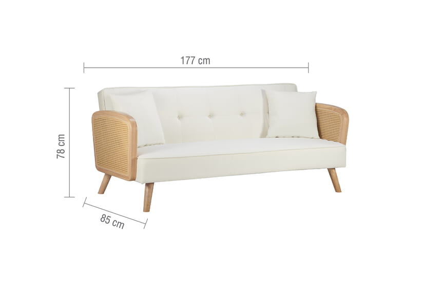 An image for Mila Rattan Sofa Bed