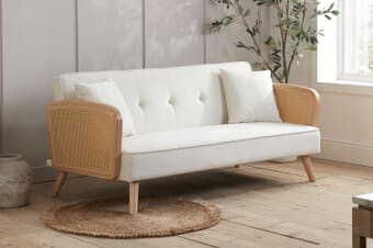 A product image for the Mila Rattan Sofa Bed