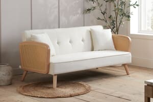 A product image for the Mila Rattan Sofa Bed