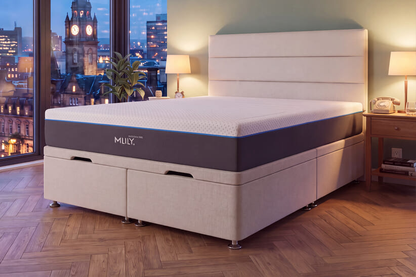An image for MLILY®​ Arctic Ortho 1800 Cool Gel Hybrid Mattress + Ottoman Divan Bed