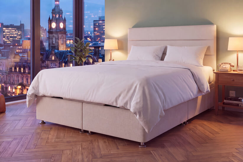 An image for MLILY®​ Arctic Ortho 1800 Cool Gel Hybrid Mattress + Ottoman Divan Bed