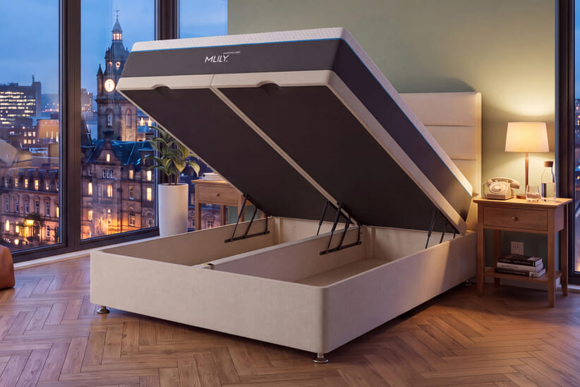An image for MLILY®​ Arctic Ortho 1800 Cool Gel Hybrid Mattress + Ottoman Divan Bed