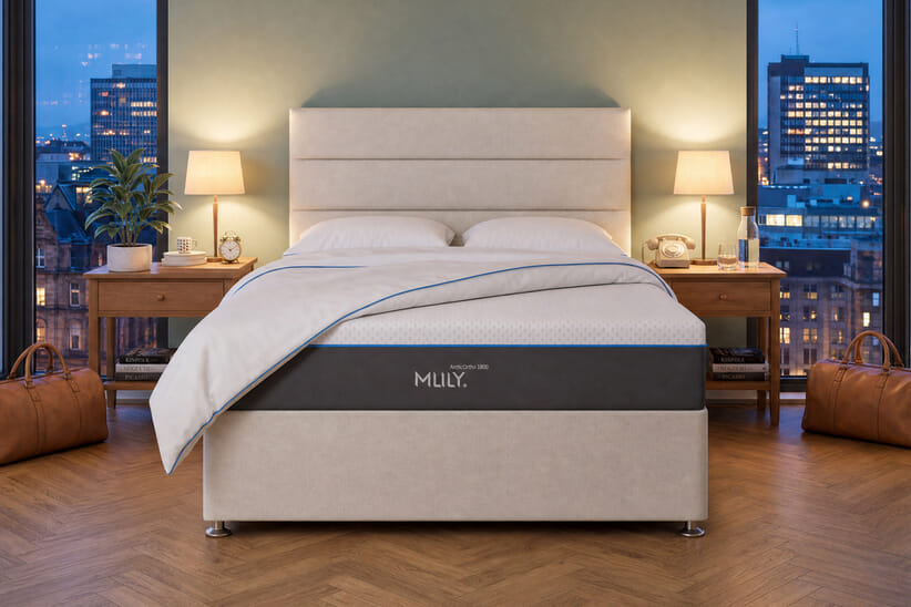 An image for MLILY®​ Arctic Ortho 1800 Cool Gel Hybrid Mattress + Premium Divan Bed