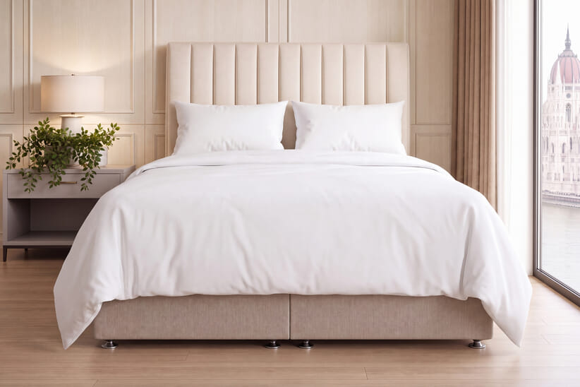 An image for MLILY®​ Glacier 2800 Cool Gel Hybrid Mattress + Ottoman Divan Bed