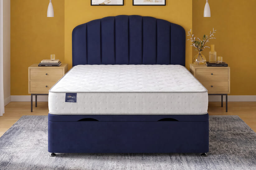 An image for Silentnight 1000 Mirapocket Memory Ortho Mattress + Ottoman Divan Bed