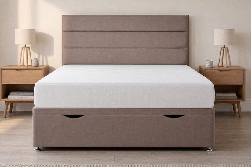 An image for Silentnight 3 Zone Memory Foam Mattress + Ottoman Divan Bed