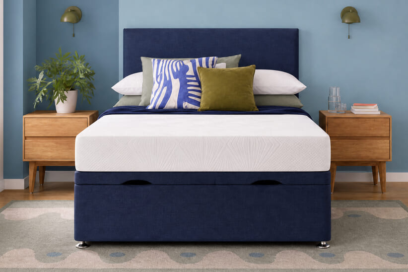 An image for Silentnight 7 Zone Memory Foam Mattress + Ottoman Divan Bed