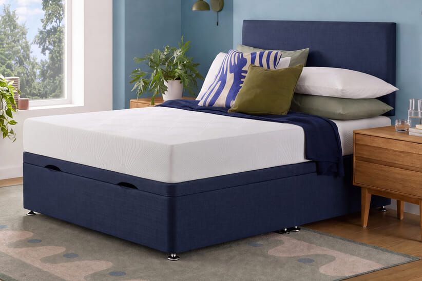 An image for Silentnight 7 Zone Memory Foam Mattress + Ottoman Divan Bed