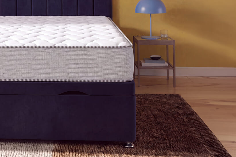 An image for Silentnight 800 Mirapocket Memory Ortho Mattress + Ottoman Divan Bed