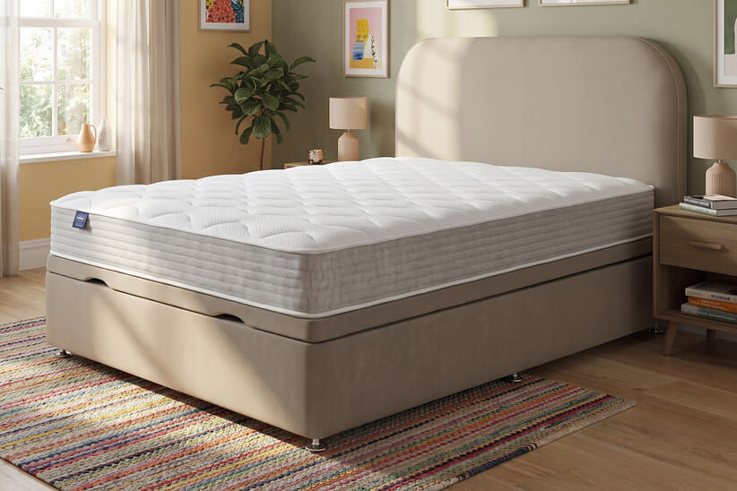 An image for Silentnight Air Plus 800 Mirapocket Mattress + Ottoman Divan Bed