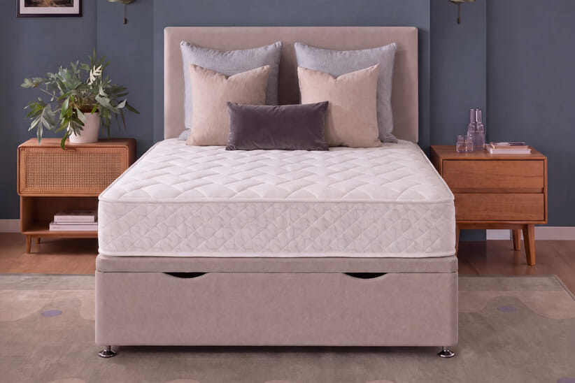An image for Silentnight Cosy Comfort Rolled Mirapocket Mattress + Ottoman Divan Bed