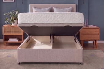 A product image for the Silentnight Cosy Comfort Rolled Mirapocket Mattress + Ottoman Divan Bed