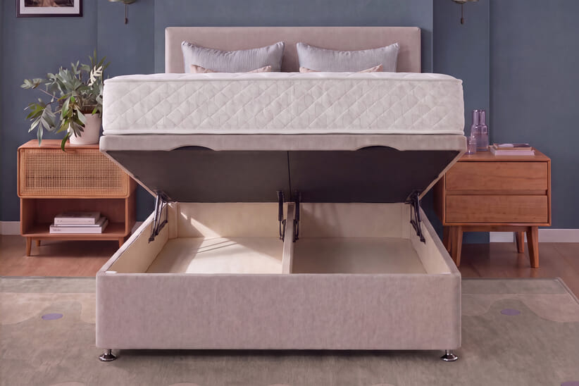 An image for Silentnight Cosy Comfort Rolled Mirapocket Mattress + Ottoman Divan Bed