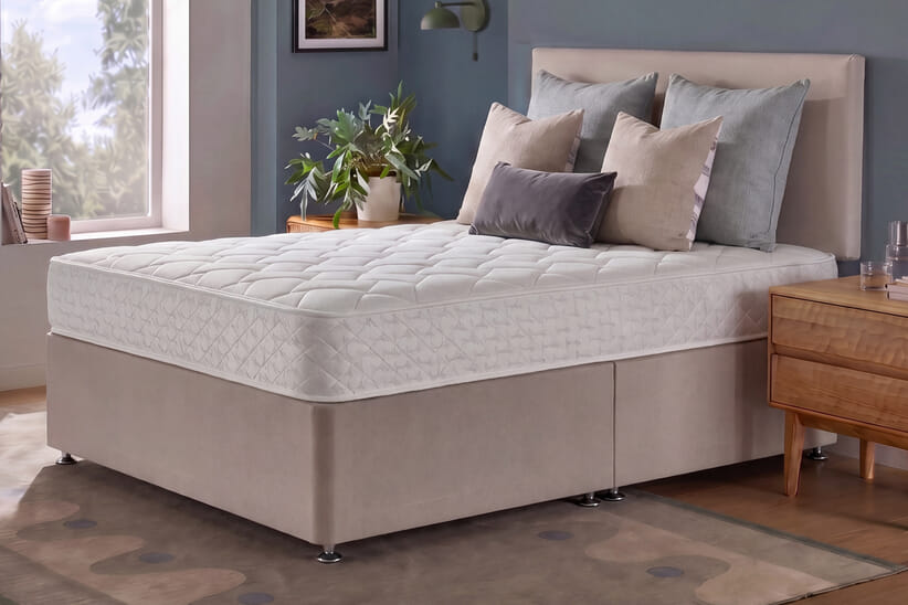 An image for Silentnight Cosy Comfort Rolled Mirapocket Mattress + Premium Divan Bed