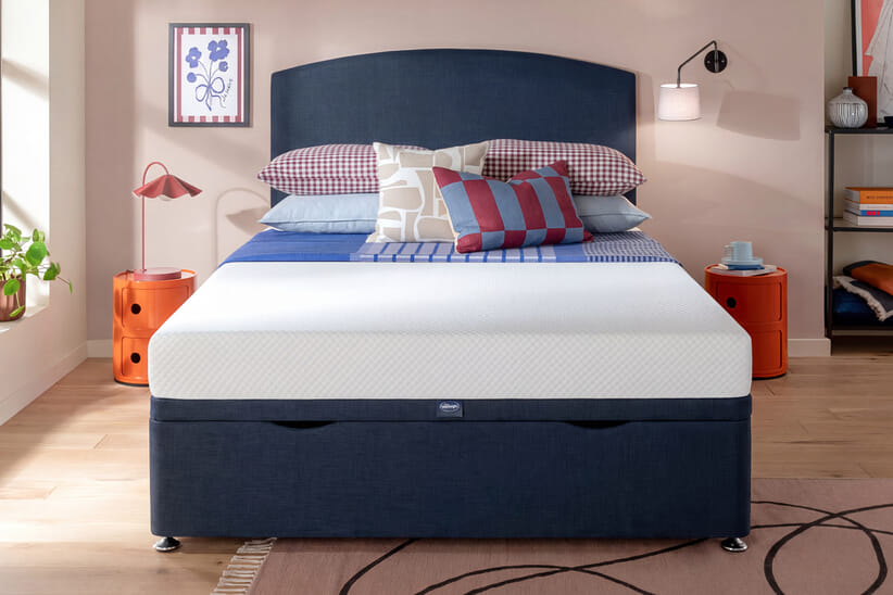 An image for Silentnight Hush Comfort Memory Foam Mattress  + Ottoman Divan Bed