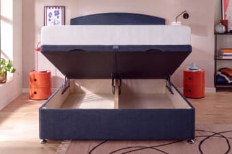 A product image for the Silentnight Hush Comfort Memory Foam Mattress  + Ottoman Divan Bed