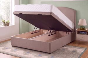 A product image for the Silentnight Miracoil Double Sided Mattress  + Ottoman Divan Bed