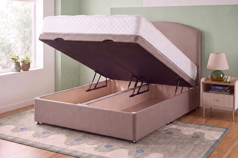 An image for Silentnight Miracoil Double Sided Mattress  + Ottoman Divan Bed
