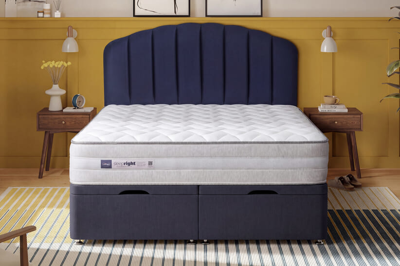 An image for Silentnight Sleep Right™ 2000 Mirapocket Memory Foam Mattress + Ottoman Divan Bed