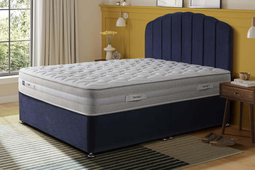 An image for Silentnight Sleep Right™ 2000 Mirapocket Memory Foam Mattress + Premium Divan Bed