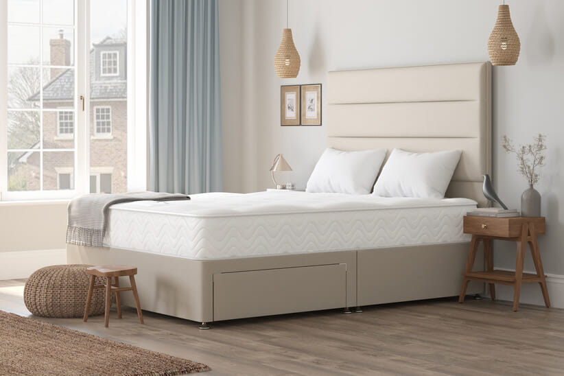 An image for Spring King® Memory Ortho Mattress + Premium Divan Bed