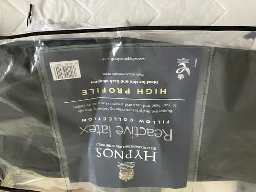 A customer photo for Hypnos High-Profile Latex Pillow - Purchased these pillows as hypnos and recommended for side and back sleeping, ho. Author: Duckett19. Dated: 2023-10-24