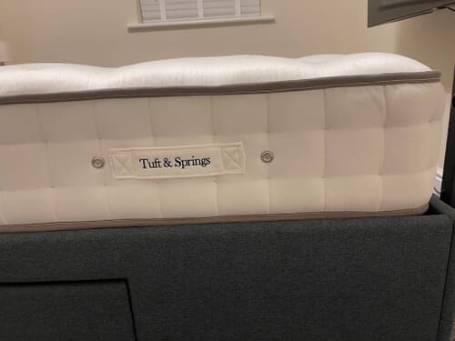 A customer photo for Tuft & Springs™ Ortho Brilliance 2000 Mattress - A great mattress for the price and prompt delivery. Very firm, even though I do . Author: Moonbeam. Dated: 2024-02-04
