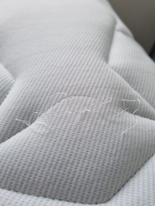 A customer photo for Sleepeezee Memory Ultimate 6500 Pocket Mattress - Mattress very comfortable. The only issue was a couple of threads. But that does. Author: Terry Mason. Dated: 2024-09-12