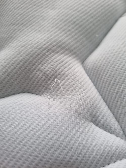 A customer photo for Sleepeezee Memory Ultimate 6500 Pocket Mattress - Mattress very comfortable. The only issue was a couple of threads. But that does. Author: Terry Mason. Dated: 2024-09-12