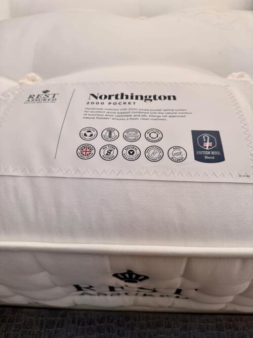 A customer photo for Rest Assured Northington 2000 Pocket Natural Mattress - Took a couple of nights to get used to-but absolutely love it now. Amazing mattr. Author: Lixie. Dated: 2025-01-15