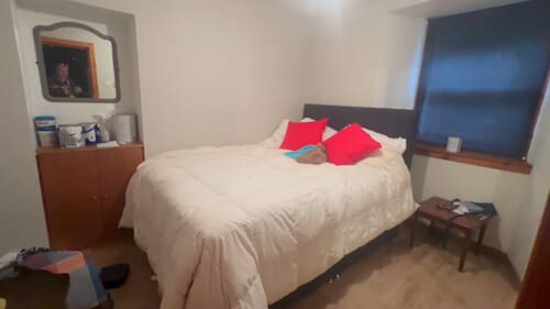 A customer photo for Thornton Upholstered Headboard - So I bought the thornton headboard thinking it might just make the bedroom look . Author: Customer. Dated: 2025-07-27