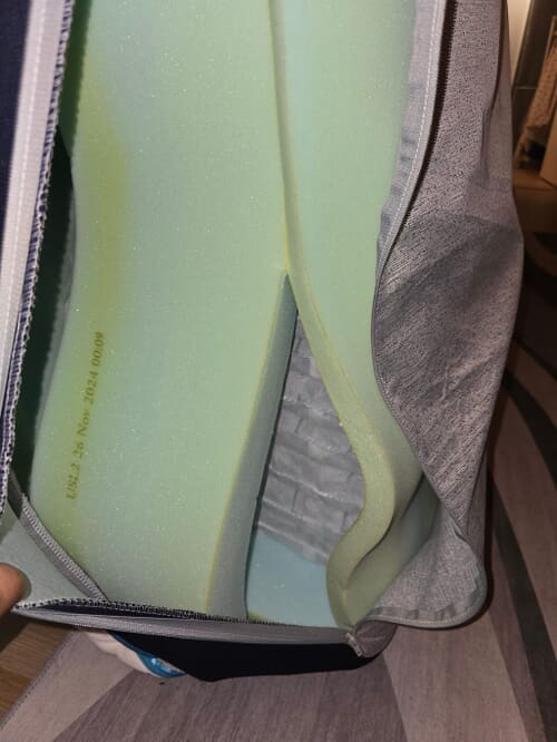 A customer photo for Simba Hybrid® Luxe Mattress - First one developed a deformity after 6 months and this one already started show. Author: R.a. Dated: 2025-09-30