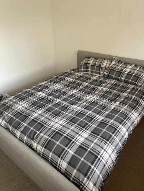 A customer photo for Stratus Grey Ottoman Bed - I love this bed . Its a pain to put together but its worth it . Highly recommend. Author: Dougie. H. Dated: 2025-12-06